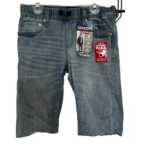 Levi's Denizen 208 Denim Tapered Fit Shorts Boys Size 12 Pockets Blue NWT‎